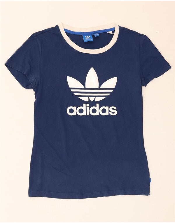 Tricou grafic Adidas pentru femei Top UK 8 Small Bleumarin