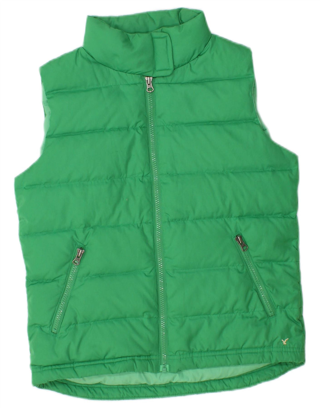 American Eagle Outfitters Gilet căptușit pentru femei UK 10 Small Green Poliester