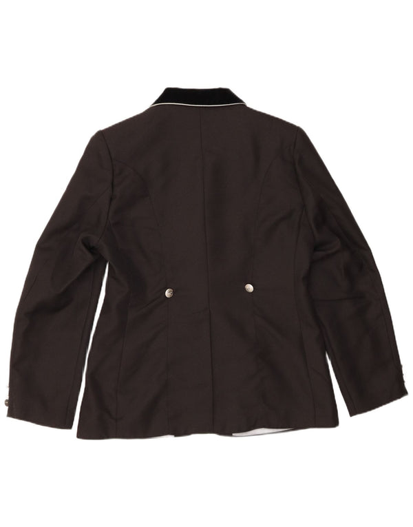 Blazer Vintage pentru femei cu 3 nasturi EU 38 Medium Black Colorblock