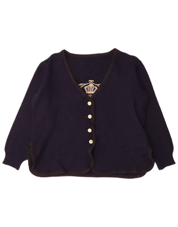 Pulover cardigan grafic pentru femei Trussardi Jeans UK 16 Mare bleumarin