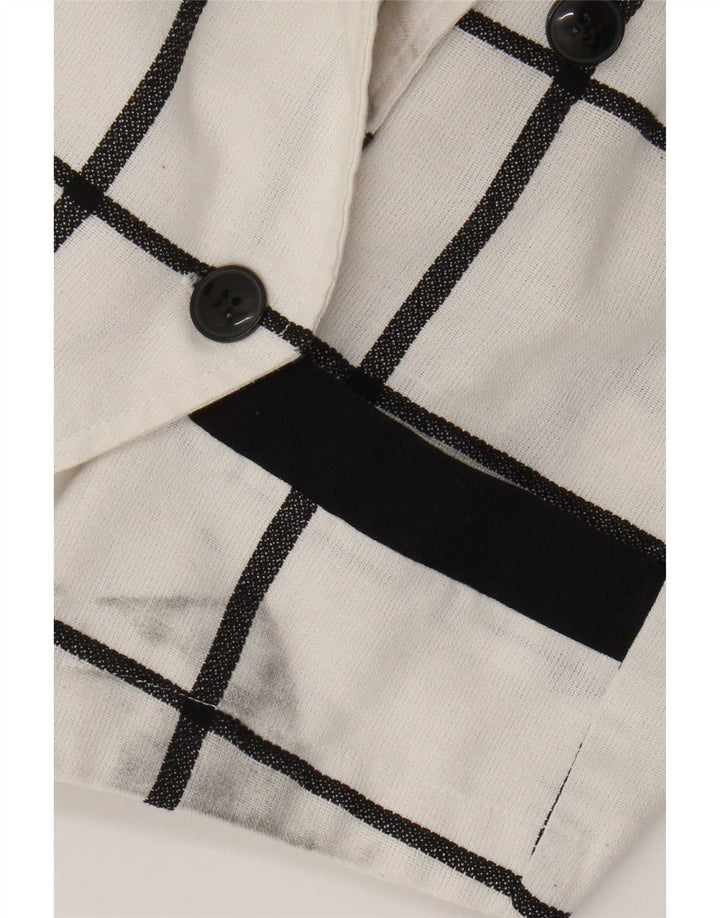 Jachetă vintage pentru femei crop cu două piepturi EU 40, mediu alb, caroserie