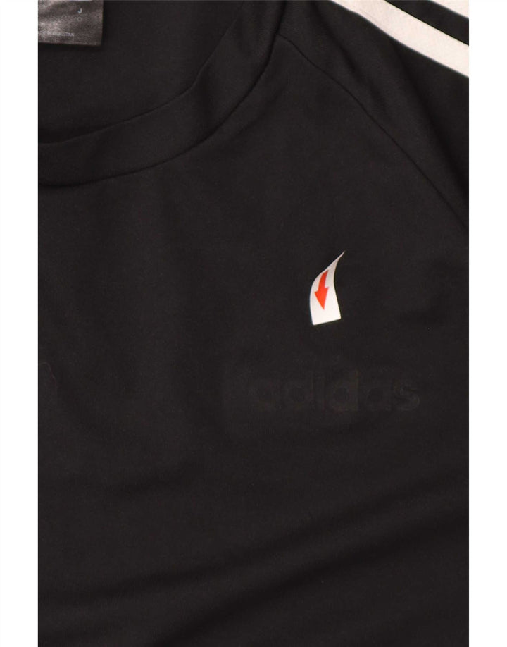 Tricou Adidas Climalite pentru bărbați Top Mediu Negru Poliester Sport