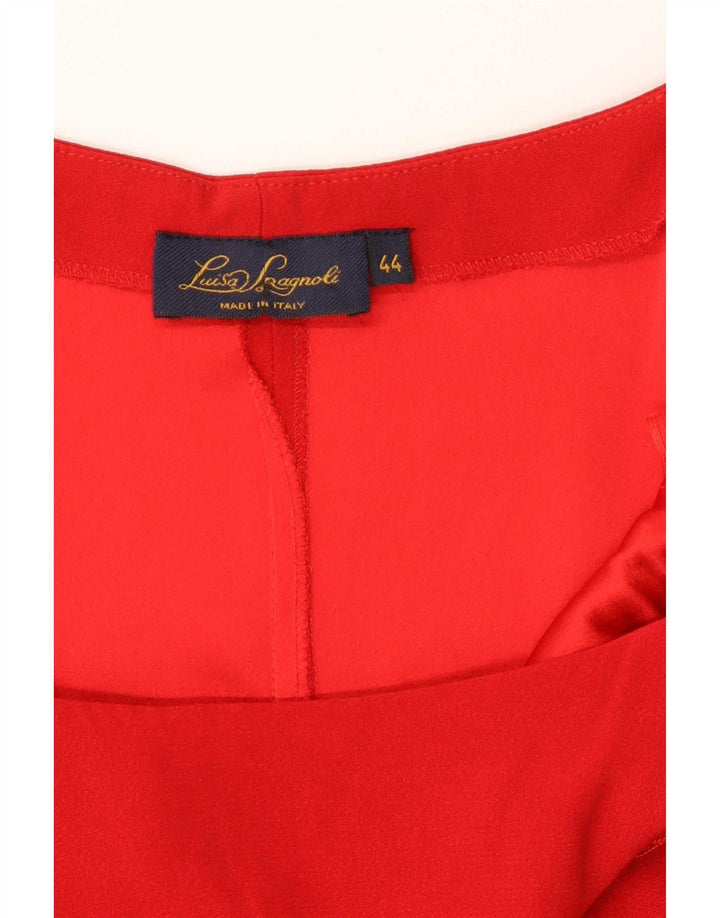 Luisa Spagnoli Cami Top pentru femei IT 44 Medium Red Acetat