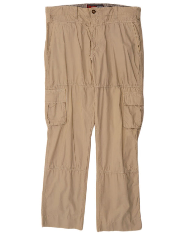 Pantaloni cargo drepti pentru bărbați Slam IT 52 XL W36 L32 bumbac alb cadru
