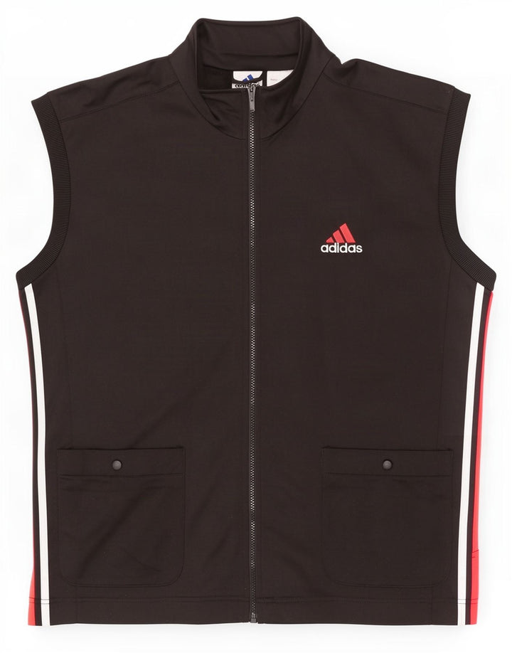 Jachetă de trening fără mâneci pentru bărbați Adidas, mare, negru, poliester