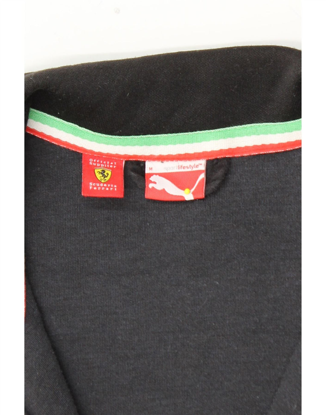 Jachetă de trening PUMA Ferrari pentru femei UK 14 Medium Black Striped