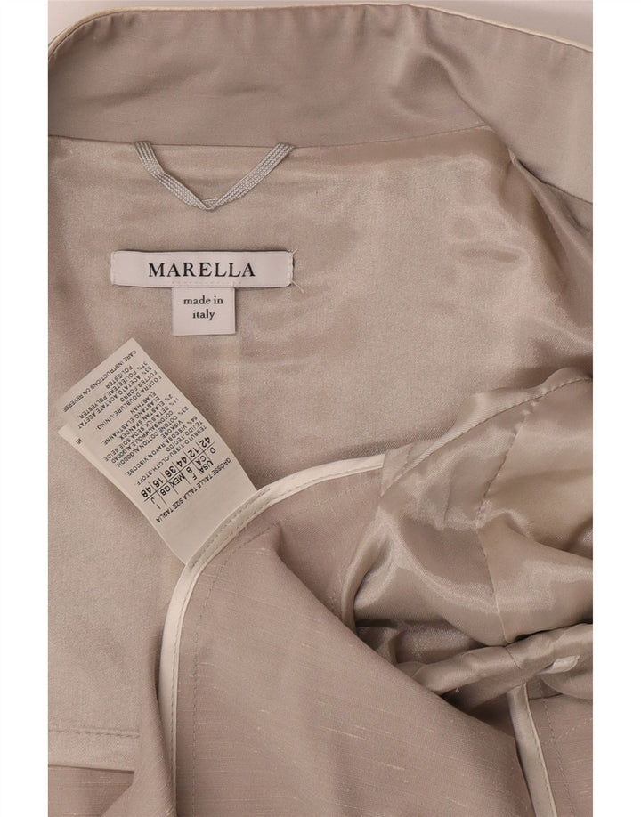 Blazer pentru femei Marella Jachetă Blazer deschisă UK 16 mare, gri, viscoză