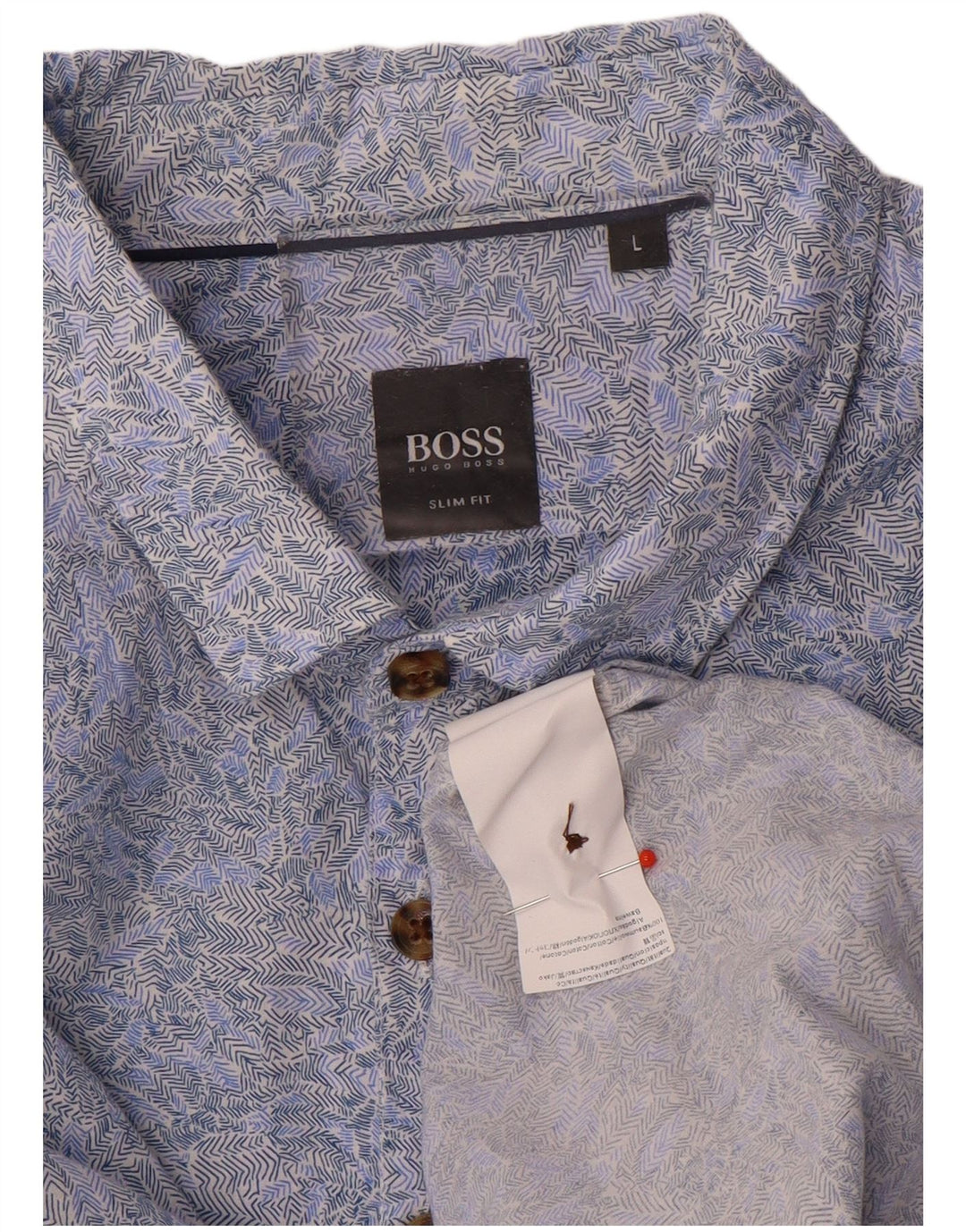 Cămașă Slim Fit pentru bărbați Hugo Boss, bumbac albastru mare
