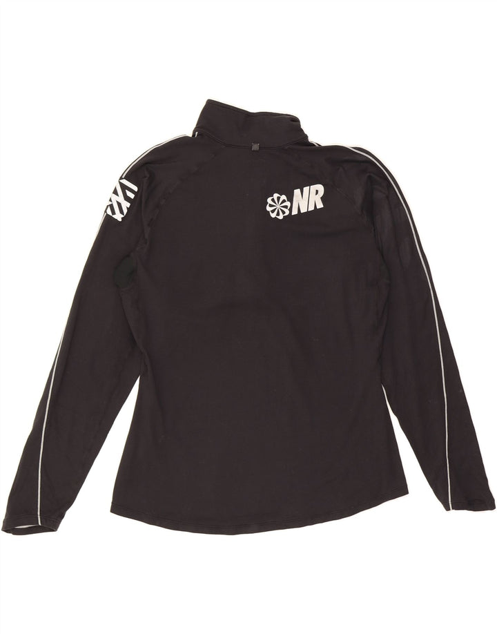 NIKE Womens Dri Fit Graphic Pullover Tracksuit Top UK 16 Large Black Vintage Nike and Second-Hand Nike from Messina Hembry 