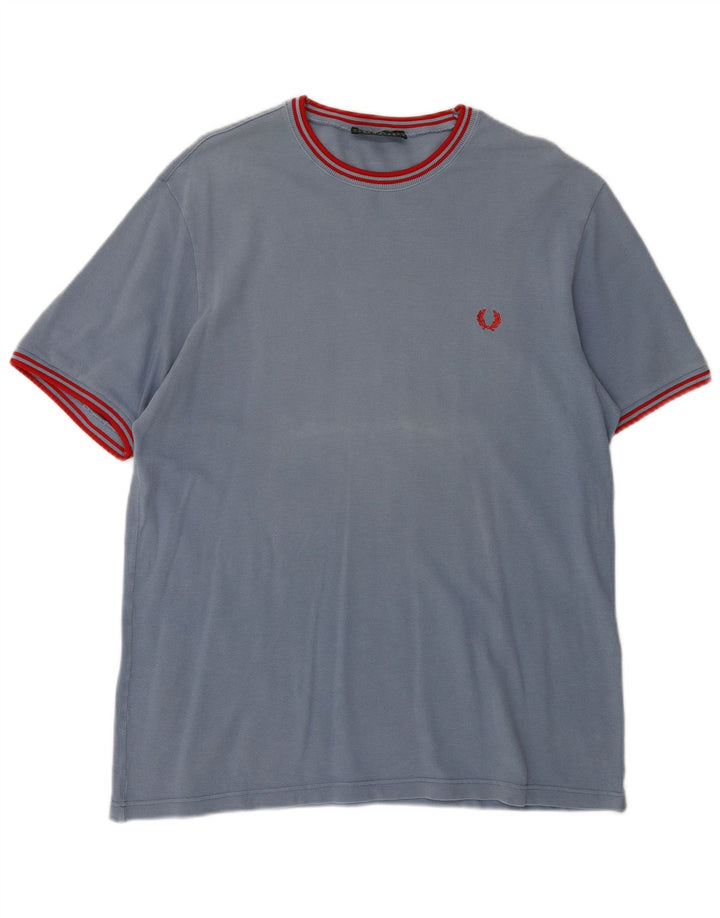 FRED PERRY Tricou pentru bărbați Top mare, albastru, bumbac