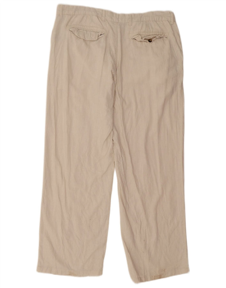 Pantaloni chino obișnuiți, drepti, pentru bărbați, Marks & Spencer, W38 L31, alb