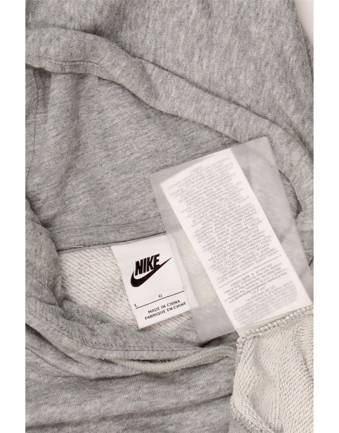 Pulover Nike pentru bărbați cu glugă, mare, gri bumbac cu pete