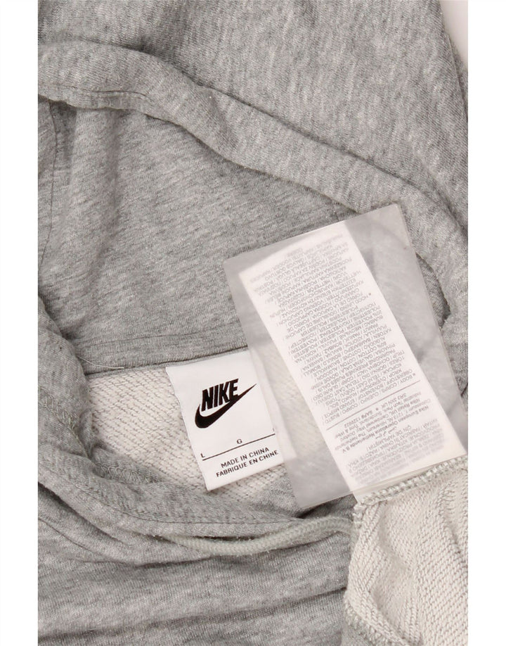 Pulover Nike pentru bărbați cu glugă, mare, gri bumbac cu pete