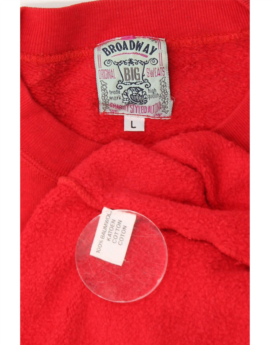 Hanorac Broadway pentru bărbați Pulover mare, roșu, bumbac