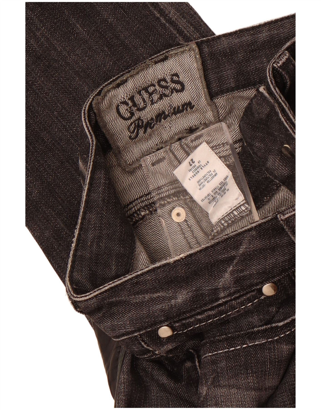 Blugi drepte pentru femei Guess W27 L30 bumbac negru