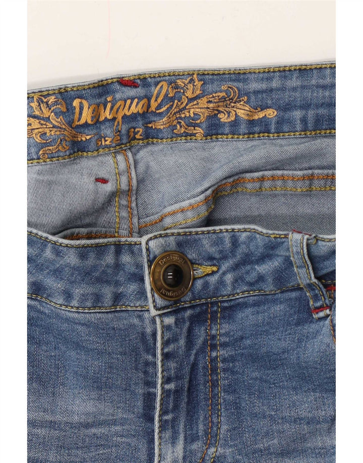 Pantaloni de jogging desigual pentru femei, blugi slim W32 L31 albastru