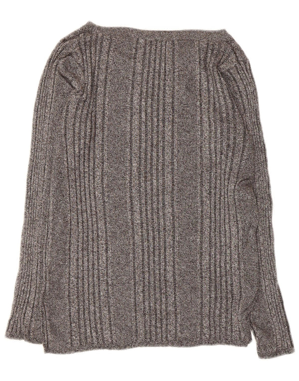 Pulover pentru femei Marks & Spencer cu gâtul cu barca UK 12 Medium Gri Pete