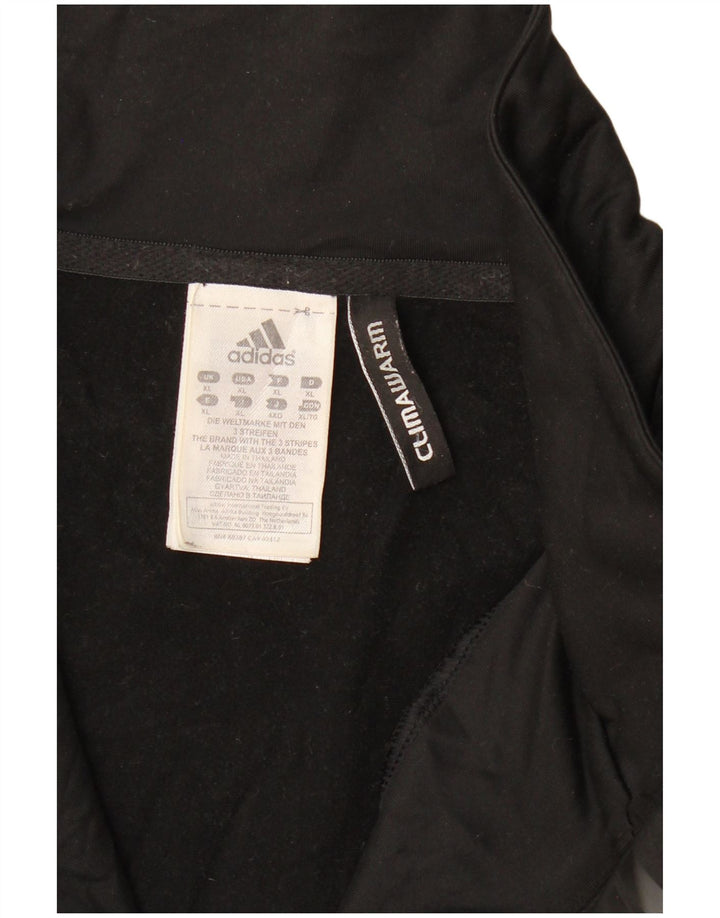 Pulover ADIDAS Climawarm pentru bărbați, cu fermoar și gât, XL, poliester negru