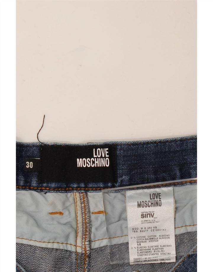 Blugi skinny pentru femei MOSCHINO L30 L33 Bumbac albastru