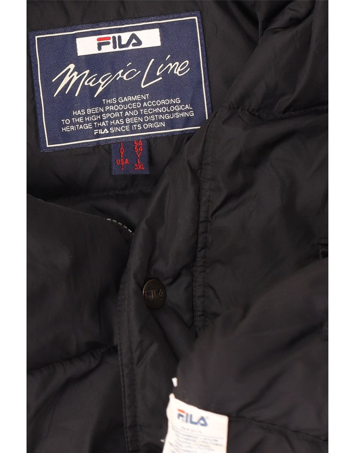 Fila Mens Padded Gilet UK 44 2XL Poliamidă neagră