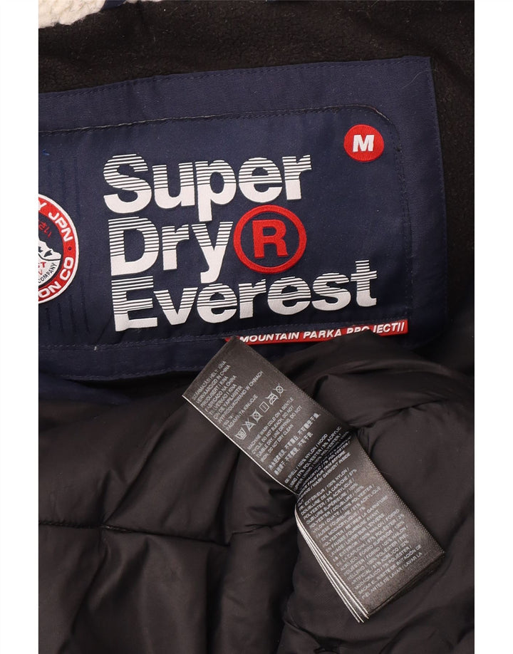 Jachetă parka cu glugă Superdry pentru bărbați Marea Britanie 38 nailon mediu bleumarin