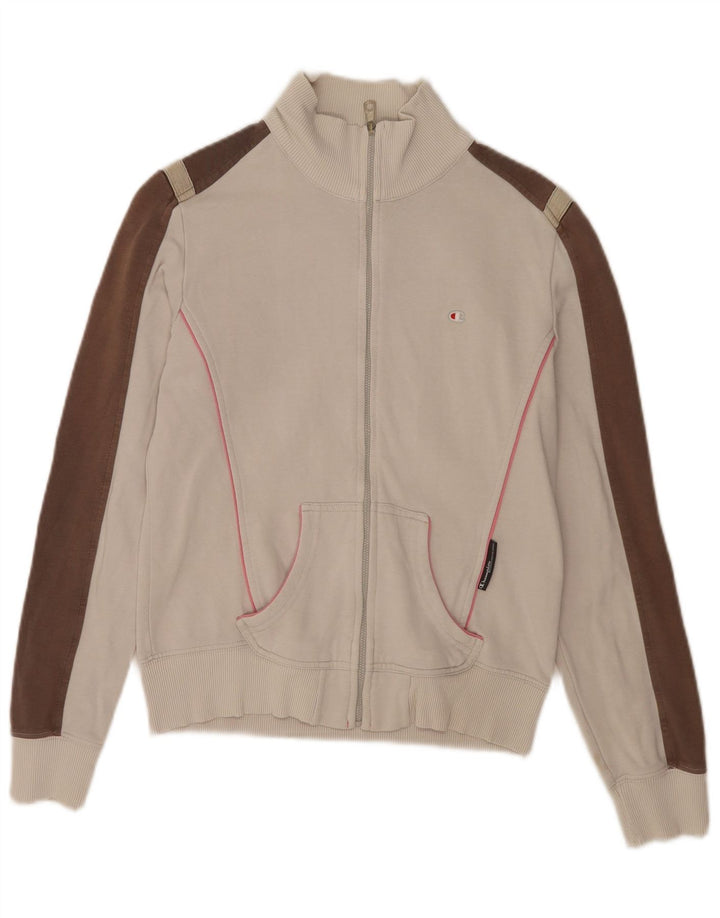 Jachetă de trening Champion pentru femei UK 12 Medium Off White Colorblock