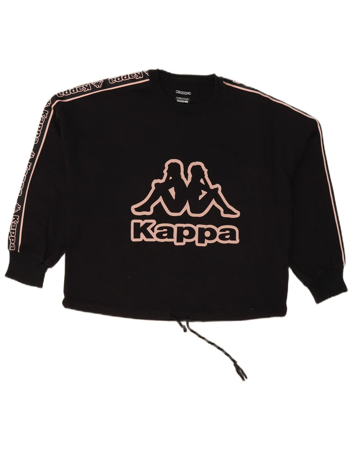 Pulover Kappa Tezenis Graphic pentru femei UK 12 Medium Negru