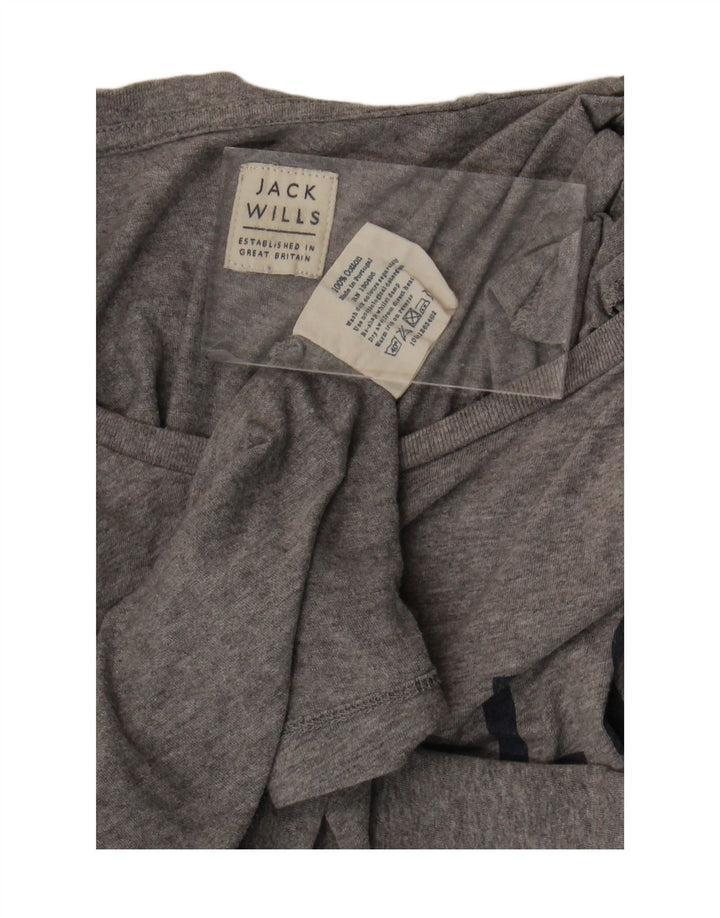 JACK WILLS Tricou grafic pentru bărbați Top mic din bumbac gri