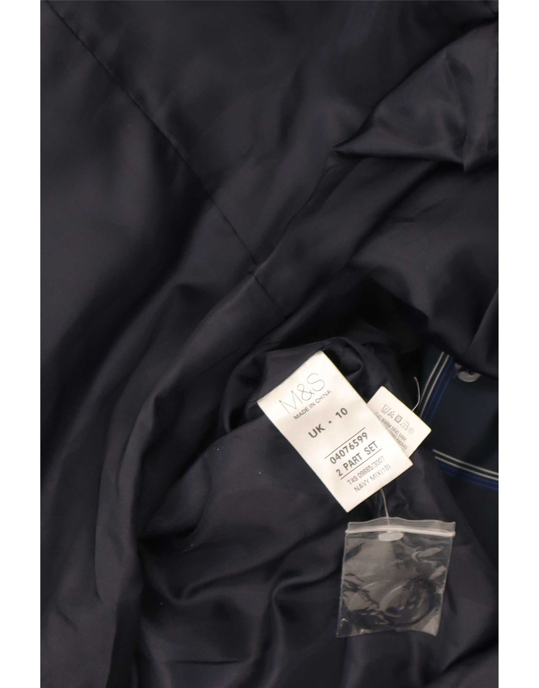 Trenci pentru femei Marks & Spencer UK 10 Mic din poliester cu carouri bleumarin