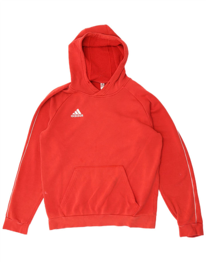 Pulover Adidas pentru bărbați, bumbac roșu mediu