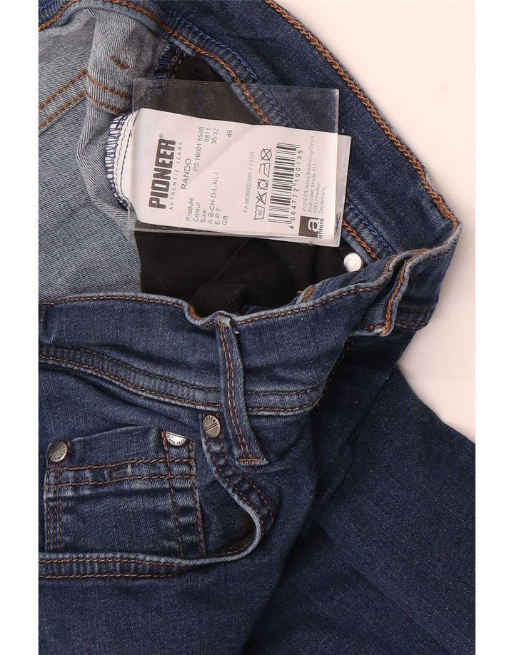 Blugi slim pentru bărbați Pioneer W36 L32 Bumbac albastru