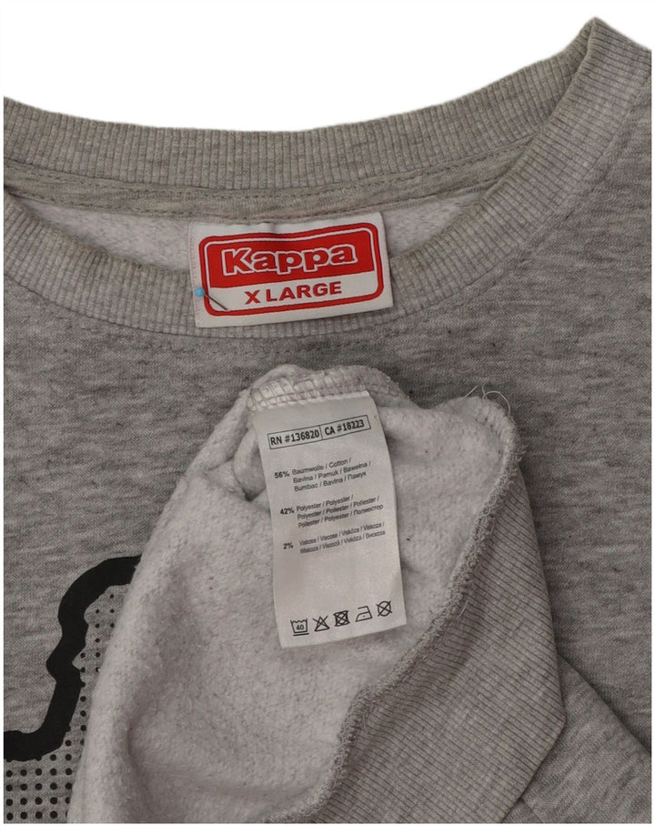 Hanorac grafic pentru bărbați Kappa Jumper XL, bumbac cu pete gri