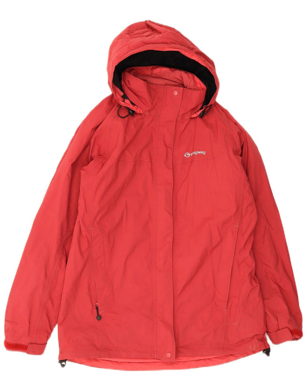 Sprayway Jachetă de ploaie cu glugă pentru femei UK 10 Small Red Poliamidă