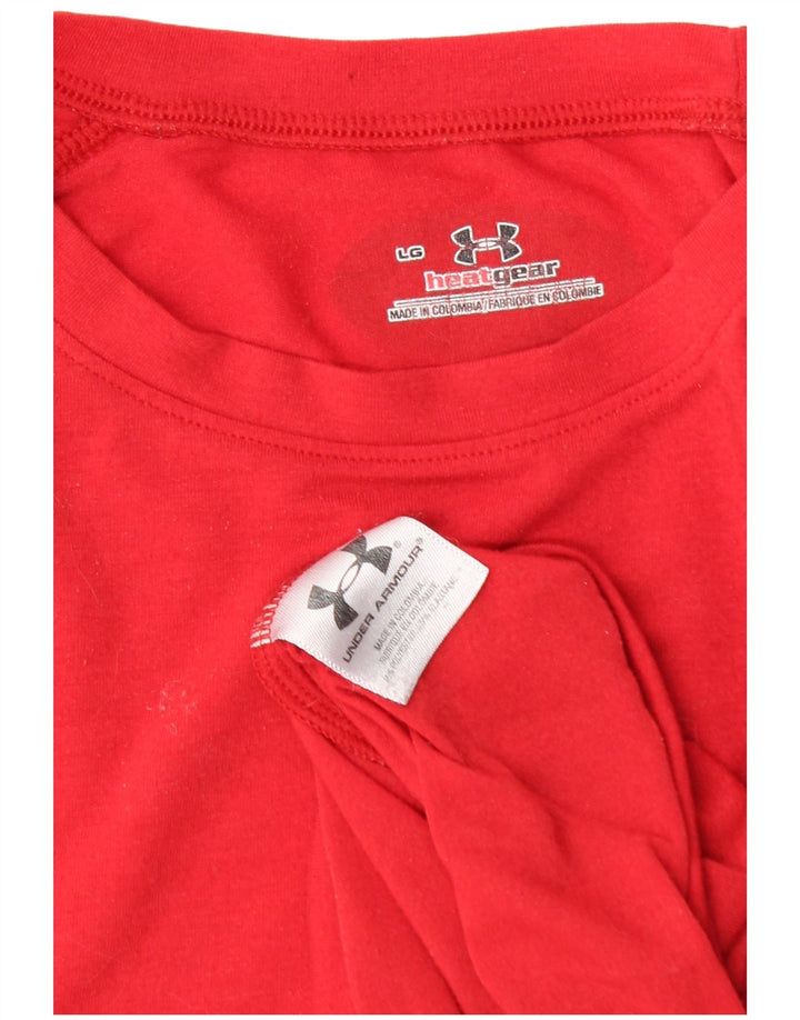 Tricou pentru bărbați UNDER ARMOUR Heat Gear Top mare poliester roșu