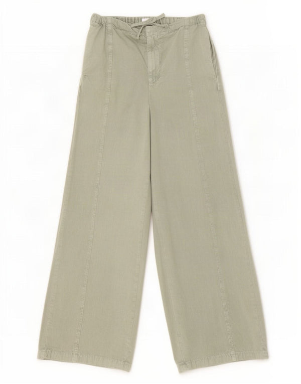 Zara fete pantaloni largi cu talie înaltă 13-14 ani L26 L28 bumbac verde