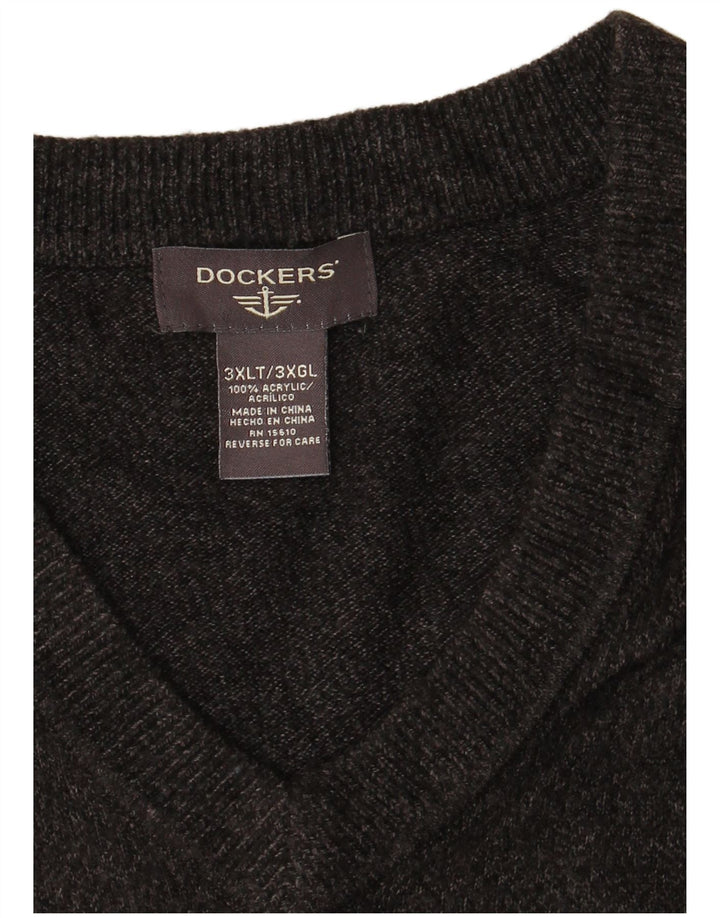 DOCKERS Vestă pentru bărbați, 3XL, gri acrilic