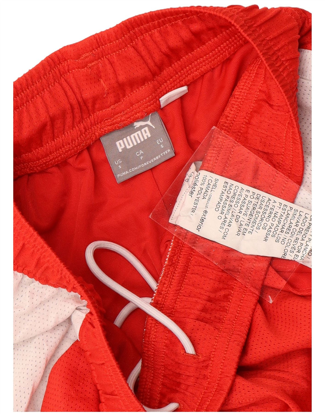 Pantaloni scurti sport grafic PUMA pentru bărbați, roșu, poliester color bloc