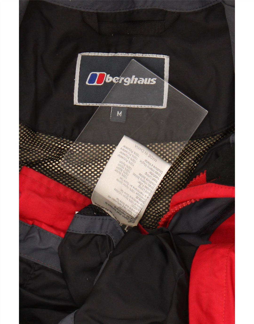 Jachetă de ploaie cu glugă pentru bărbați Berghaus UK 38 Medium Red Colorblock Nylon
