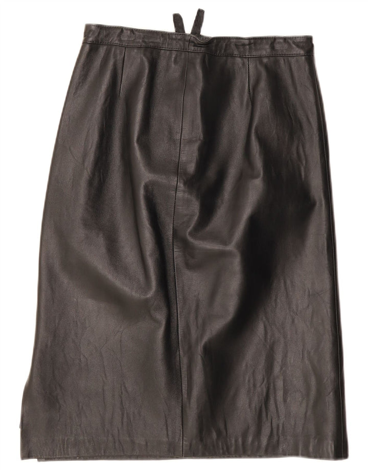 Fusta din piele vintage pentru femei W28 Medium Black