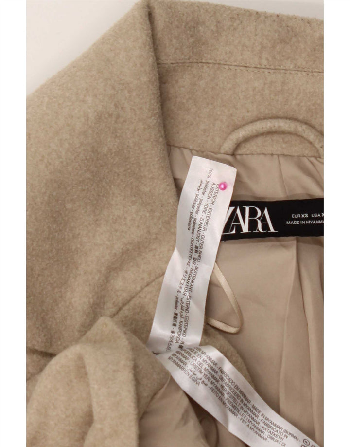 Pardesiu pentru femei Zara UK 6 XS poliester bej