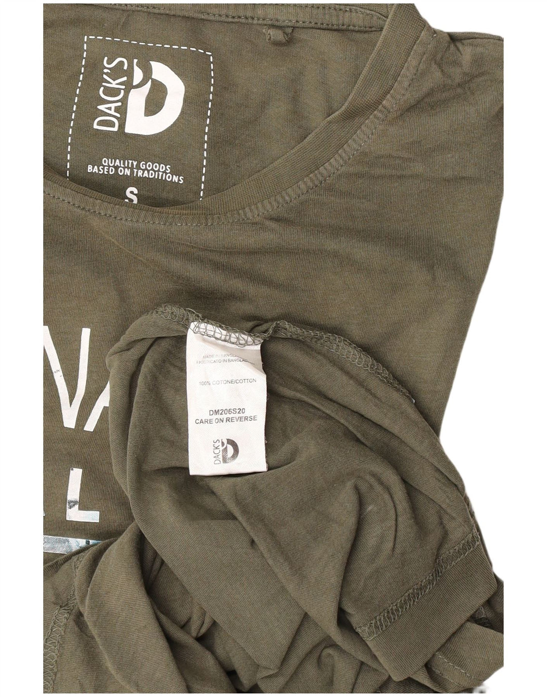 Tricou grafic pentru bărbați Dack's Top mic din bumbac kaki