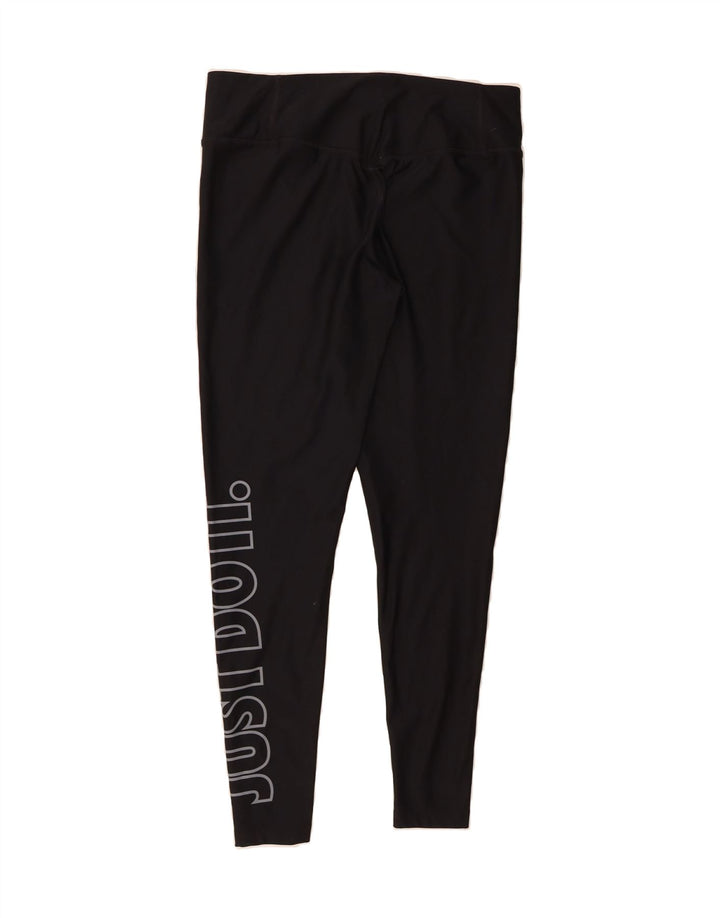 NIKE Womens Dri Fit Graphic Leggings UK 16 Large  Black Polyester Vintage Nike and Second-Hand Nike from Messina Hembry 