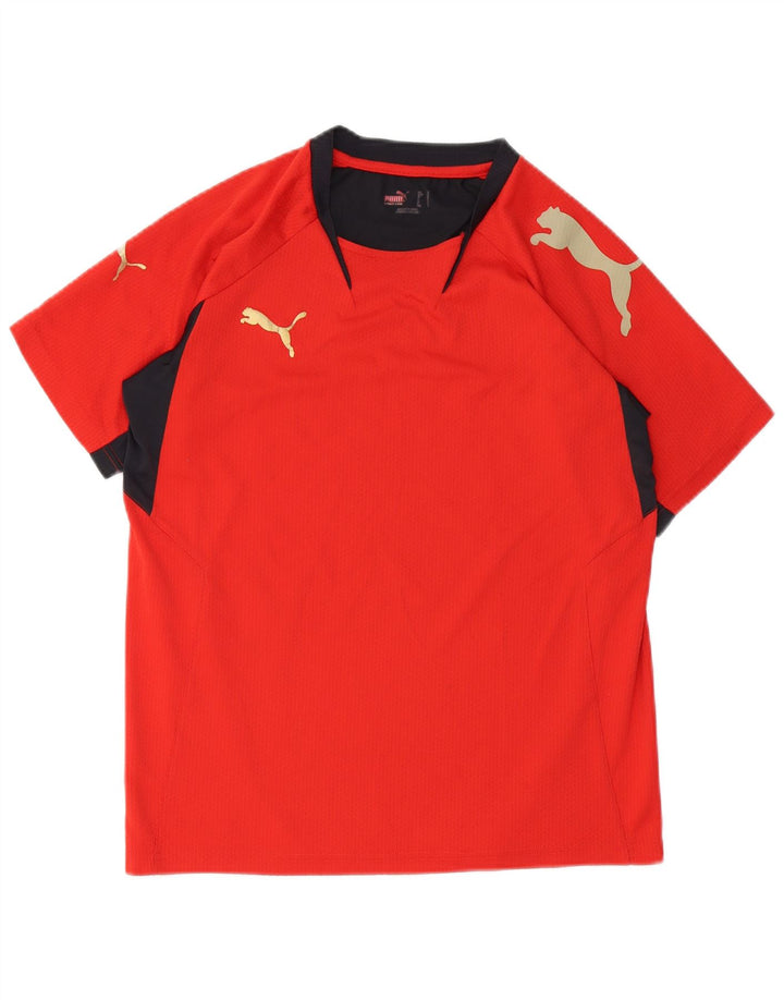 Tricou grafic Puma pentru bărbați Top mic roșu Colorblock