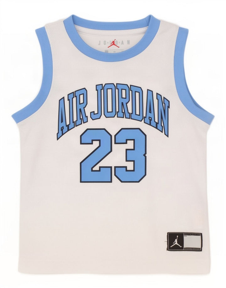 Vesta cu grafică Jordan Boys Top 2-3 ani poliester alb