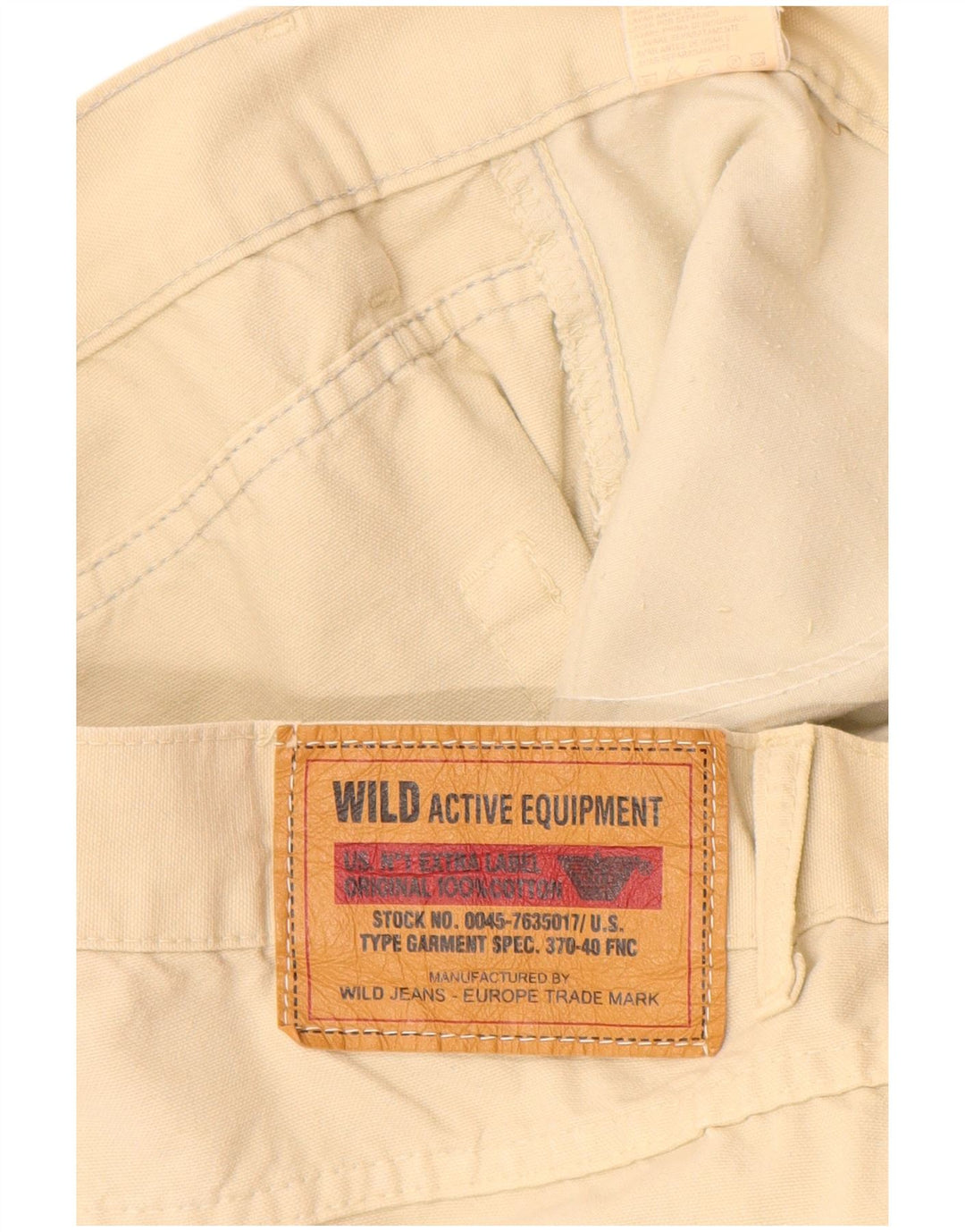 WILD JEANS Pantaloni casual conici pentru bărbați IT 54 2XL L34 L33 Bej Bumbac