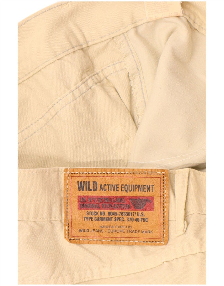 WILD JEANS Pantaloni casual conici pentru bărbați IT 54 2XL L34 L33 Bej Bumbac