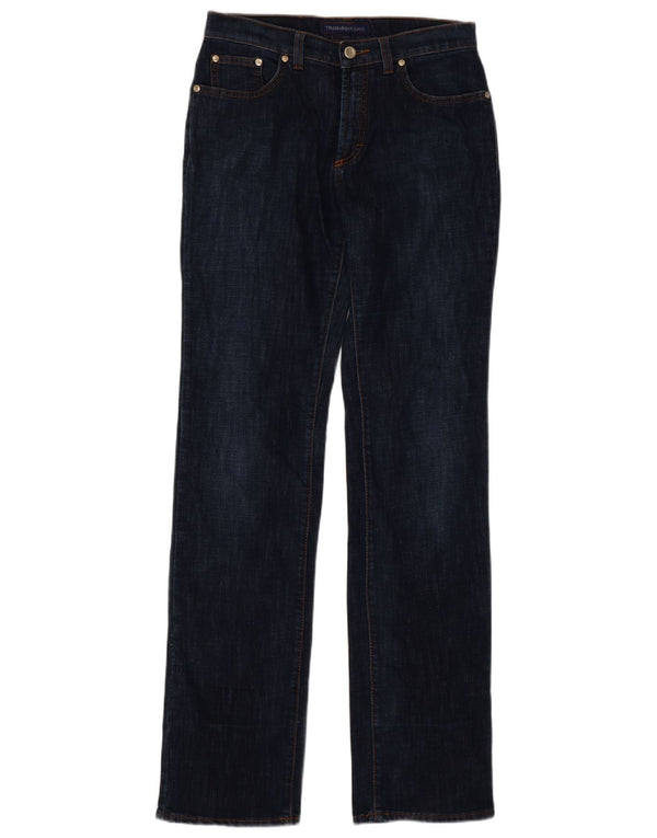 Blugi drepti pentru femei Trussardi W27 L34 bleumarin