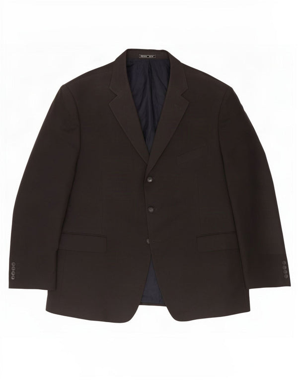 Jachetă pentru bărbați Marks & Spencer cu 3 nasturi, UK 46 XL, poliester bleumarin