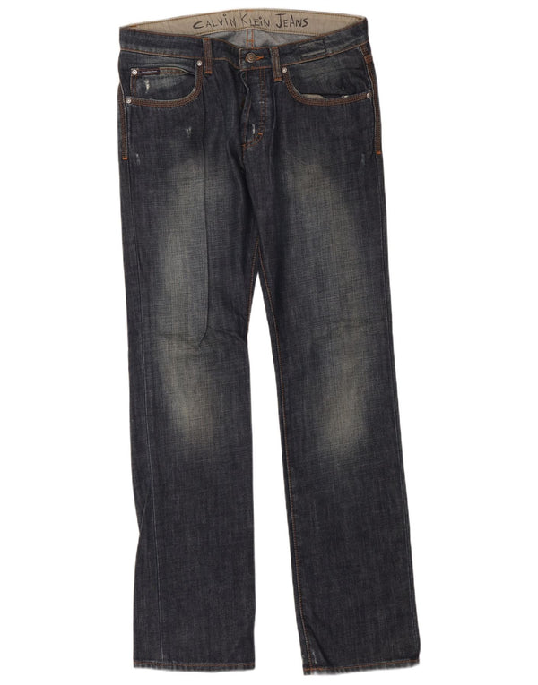 Blugi Calvin Klein Bărbați Drepți L33 L34 Bumbac bleumarin