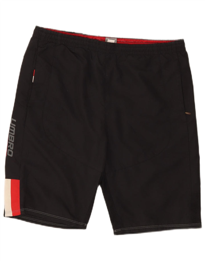 Pantaloni scurți sport grafic UMBRO pentru bărbați, mediu negru, color block